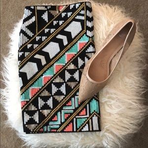 Express Sequined Mini Skirt NWOT